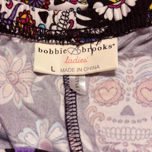 Sugar Skull Floral Print Leggings -Large - Picture 8 of 8